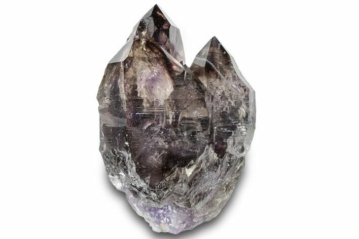 Smoky Amethyst Crystal Cluster with Hematite Inclusions - Namibia #322765